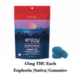 Enjoy Hemp Live Rosin Euphoria Delta 9 THC 600mg Gummies (Sativa-Infused Blue Raspberry) - 15 mg each | 40 gummies