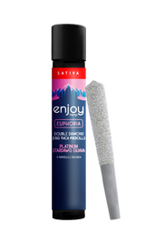 Enjoy Hemp 2.5g Mega Potency Double Diamond THCA Prerolls for Euphoria- Platinum Stardawg  Guava (Sativa)