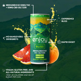 Blood Orange Flavor THC-Infused Seltzer for Bliss