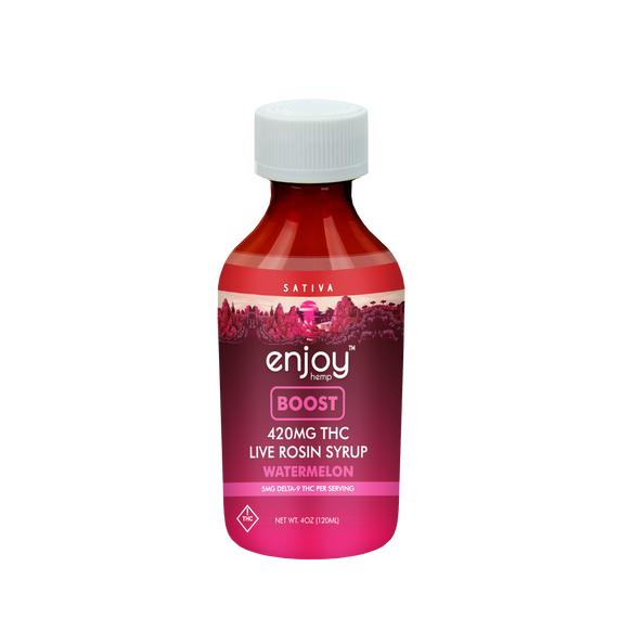 Fast-Acting Live Rosin 420mg  Delta 9 THC Fast-Acting Syrup for Boost - Watermelon(Sativa)