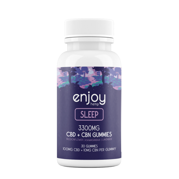 3300mg CBD Gummies For Sleep - Full Spectrum CBD + CBN + Lavender + Passionflower + Ashwagandha