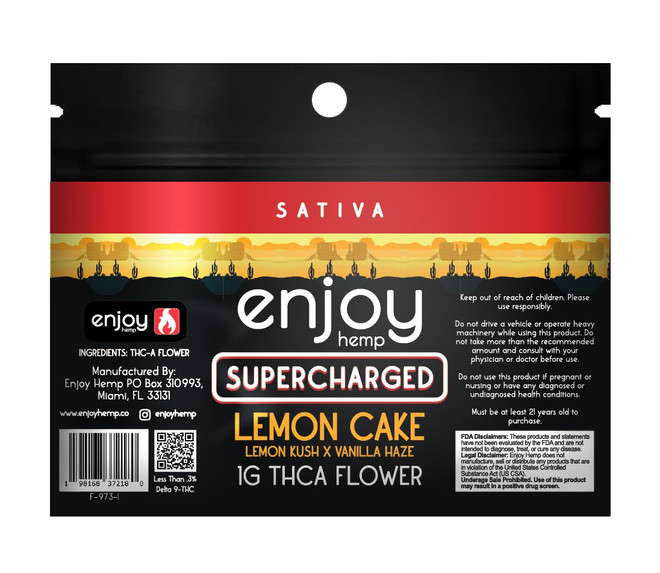 Enjoy Hemp 1g THCA Flower - Lemon Cake for Supercharged